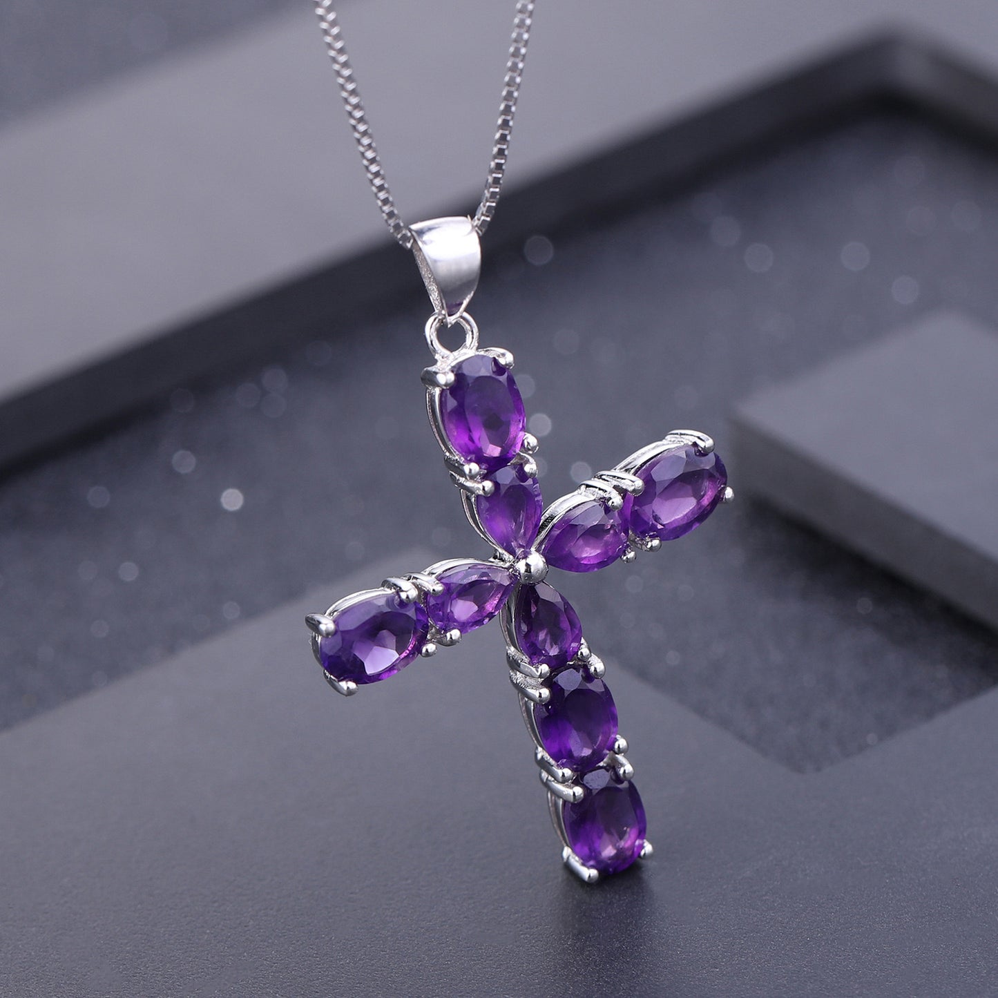 Amethyst Cross Pendant